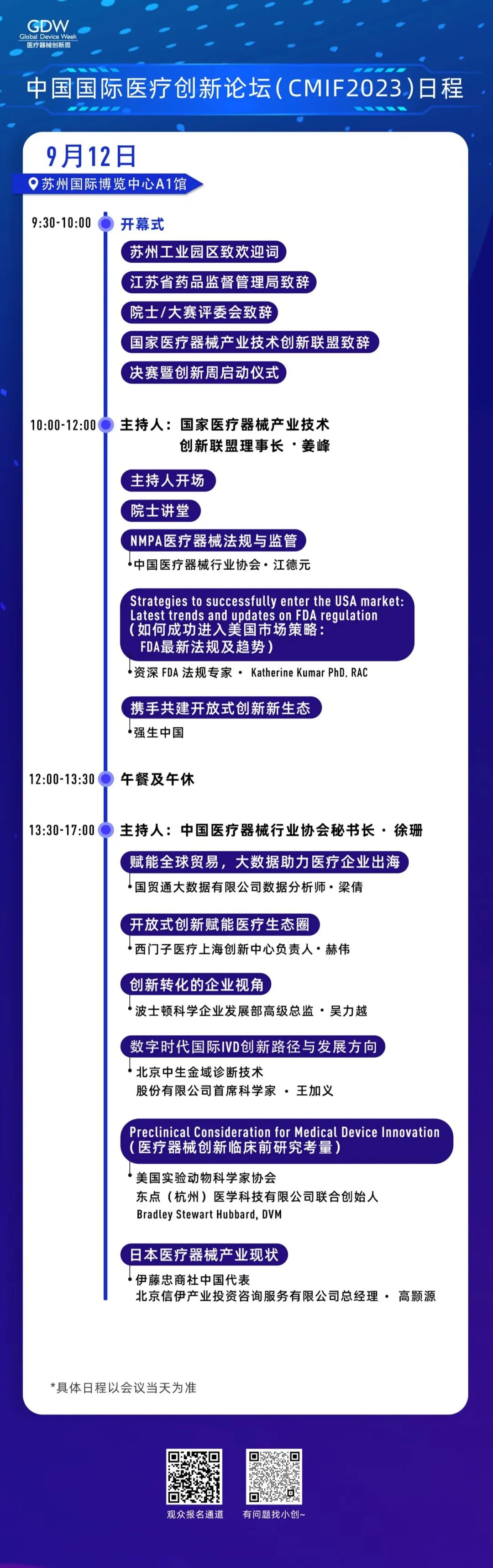 糖心vlog周｜中国国际医疗创新论坛CMIF2023议程更新